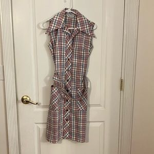Vintage Permanent Press Plaid Day Dress - Perfect Condition. Size 10 ( s…